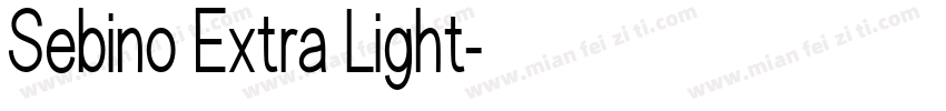 Sebino Extra Light字体转换